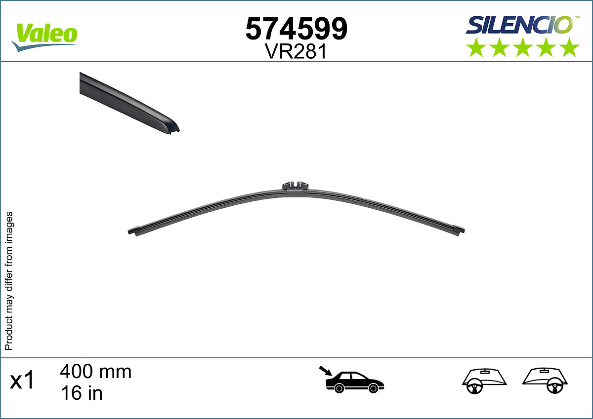 VALEO VAL574599 Ablaktörlő lapát